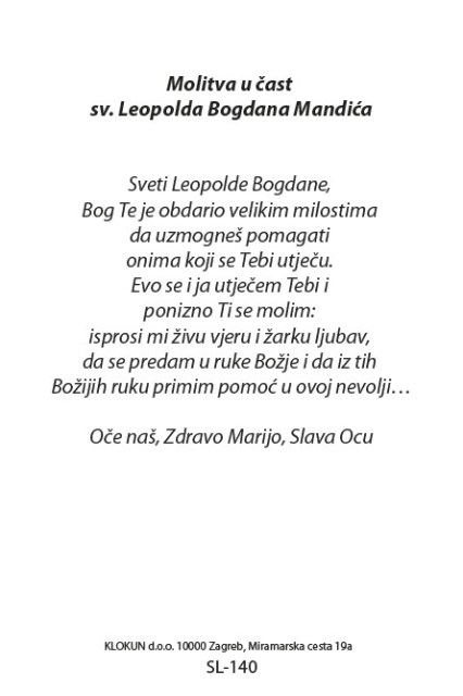 Sveti Leopold Bogdan Mandić