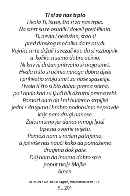Ti si za nas trpio