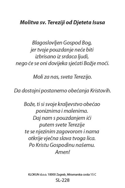 Sveta Terezija od Djeteta Isusa