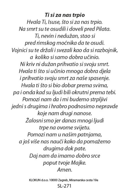 Ti si za nas trpio
