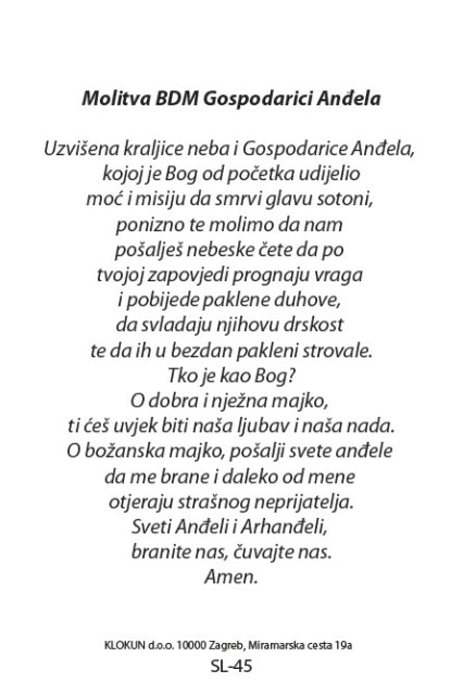 Blažena Djevica Marija Gospodarica Anđela