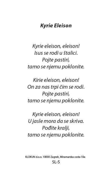 Kyrie Eleison Sl-5