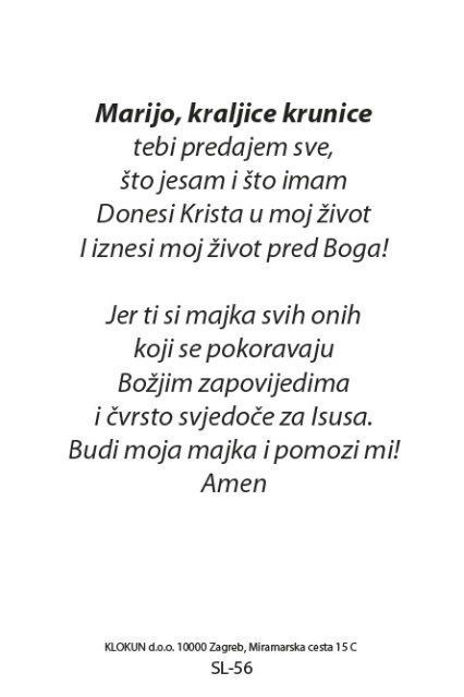 Marijo, kraljice krunice